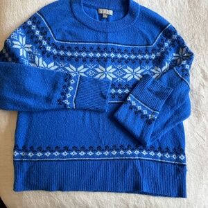 Fair isle J Crew crewneck, generous size medium - would fit a Large TTS